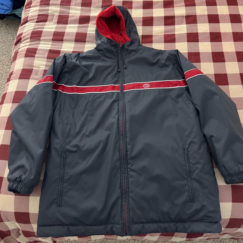 Y2K Nike Reversible Jacket Red and Black